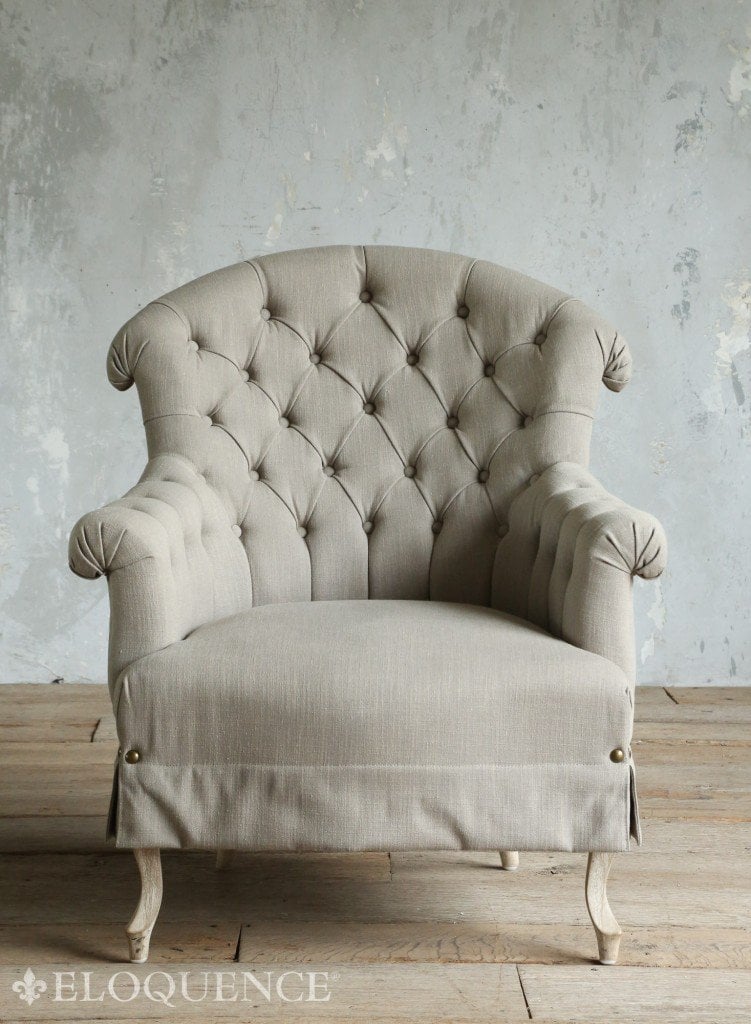 linen armchair