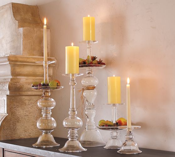 pottery barn - candle holders