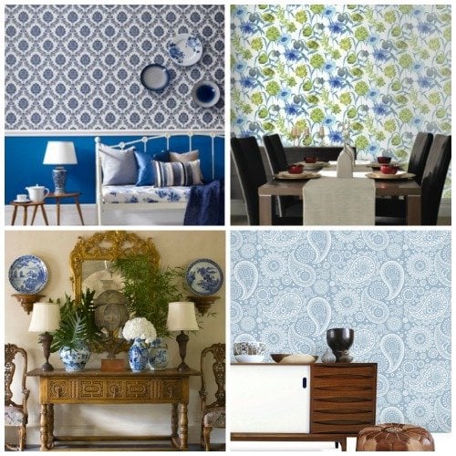 blue wallpaper selection - Graham Brown