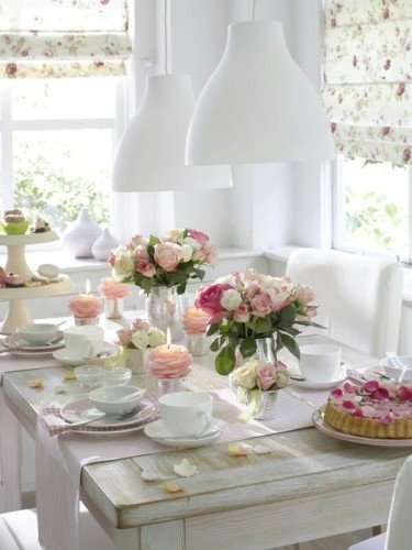 high tea table setting