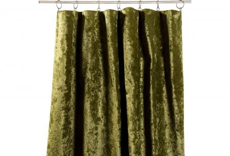 Green velvet curtains