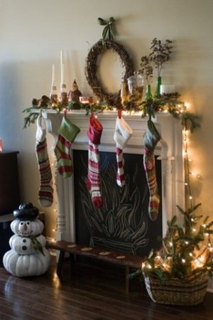 ana white - chalkboard fireplace