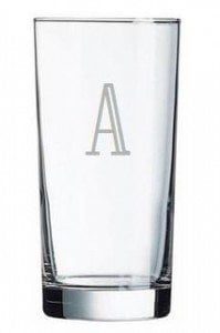personalized glass iced beverage