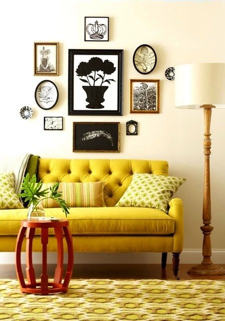 yellow sofa via pinterest