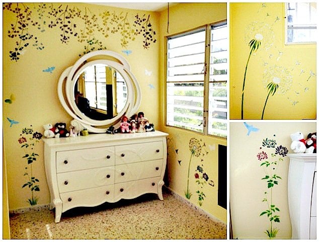 shayna - bedroom - after wall decal detail