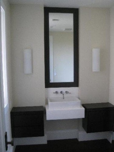 guest bathroom makeover vanity and bathroom