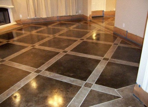 Painted Concrete Floors Floor, How To Lay A Polished Concrete Patio