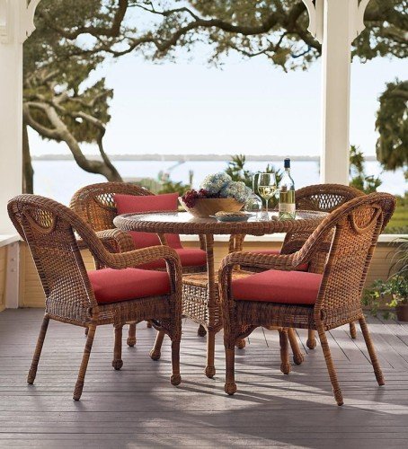 resin wicker outdoor dining table