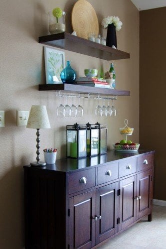 cabinet with open shelving