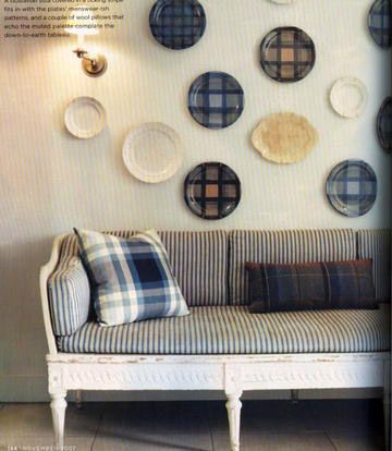 blue plaid plates plaid plates