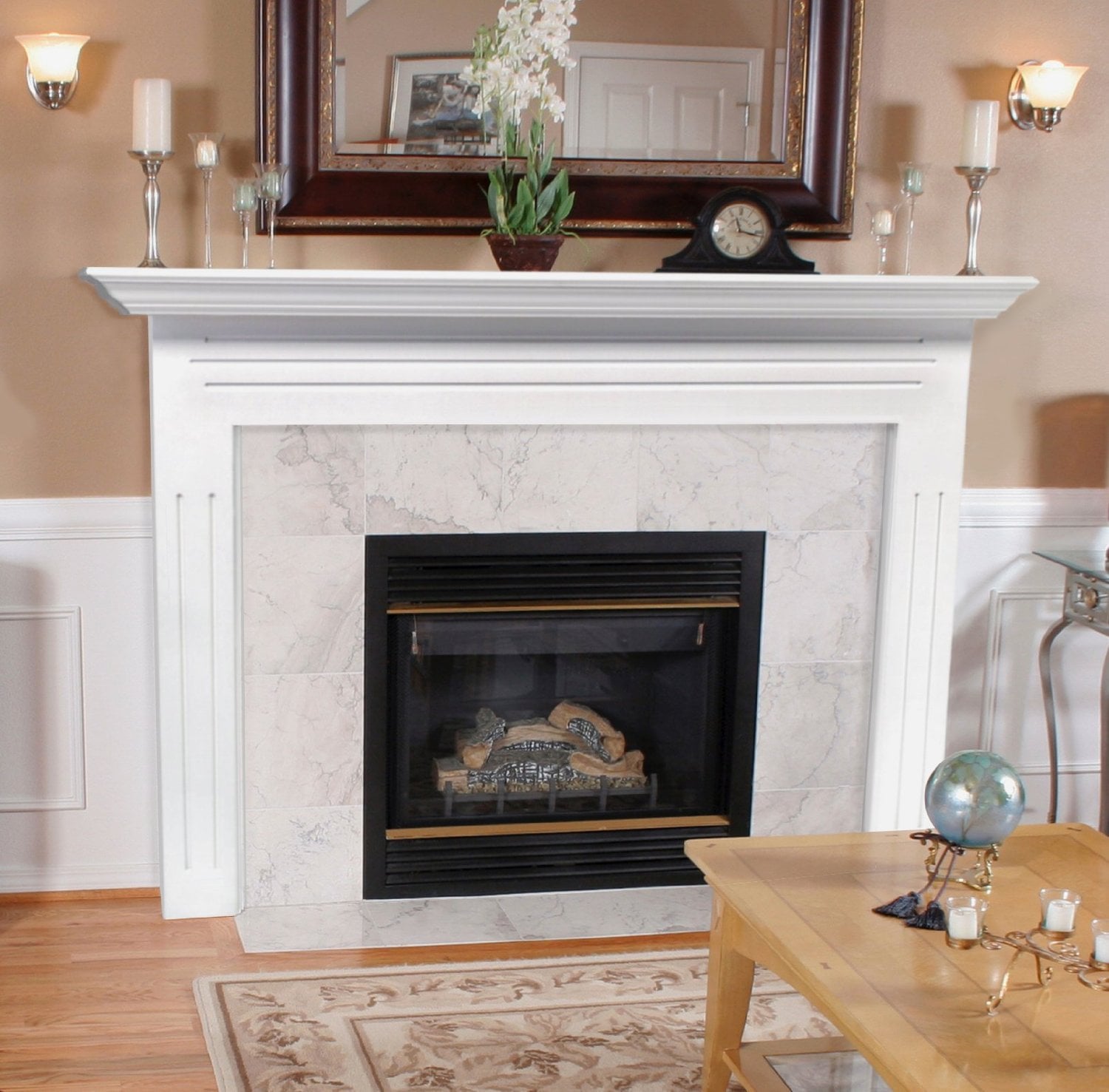 DIY Fake Fireplace, Fireplace Glass Doors, Mantels + more...Decorated Life