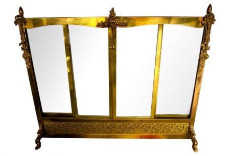 bronze fireplace screen