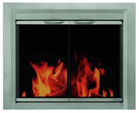 glass fire place doors