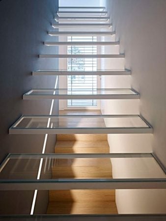 glass staircase