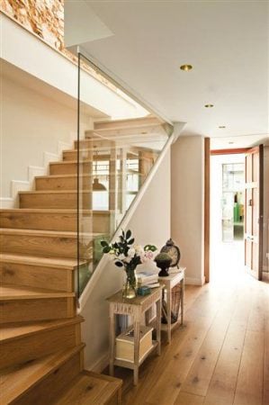 glass staircase sheet railing