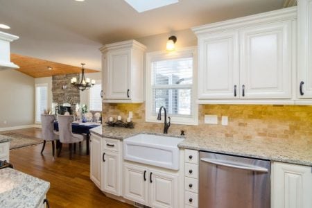 white stock cabinets