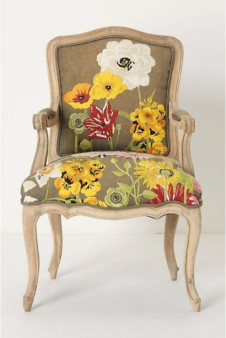 embroidered chair