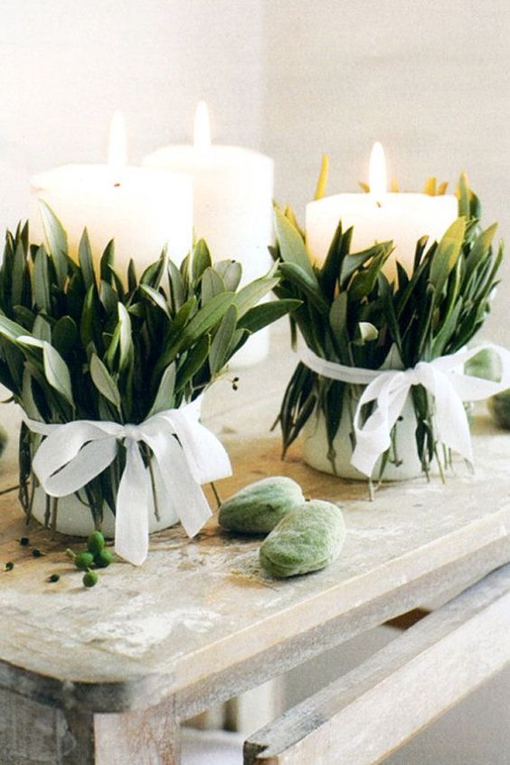 DIY CANDLE WRAPS for a Rustic Country Table . 
