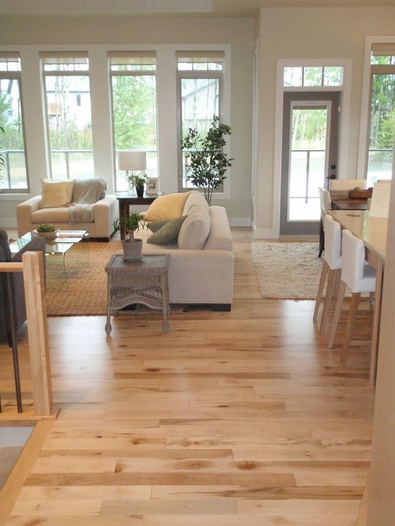 Beautiful light hardwood flooring