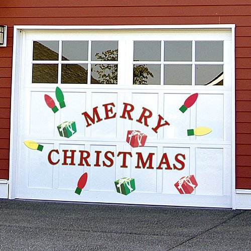 Garage door Christmas decal