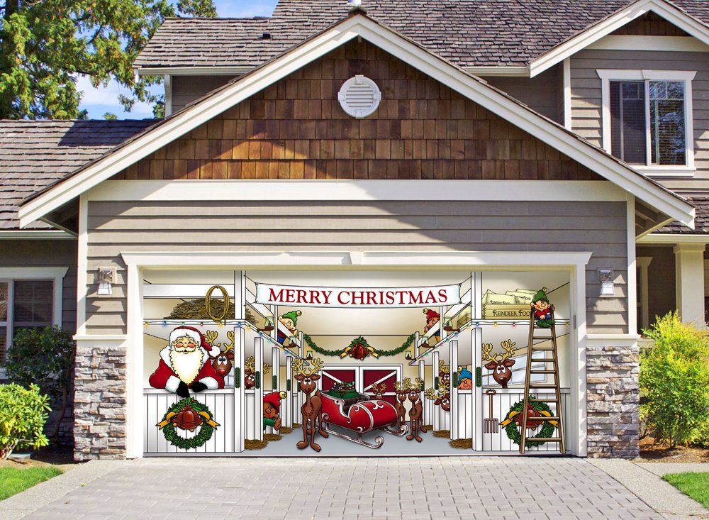 christmas decorating ideas for garage doors