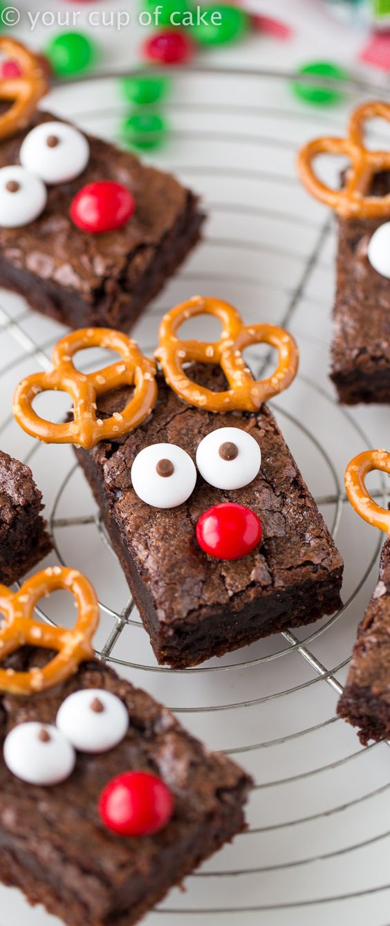 Rudolph the Red Nose Reindeer Brownies! 