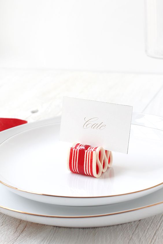 candy ribbon place card holder