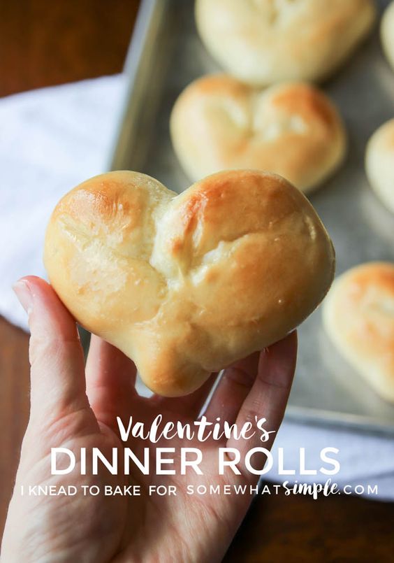  heart shaped dinner rolls 