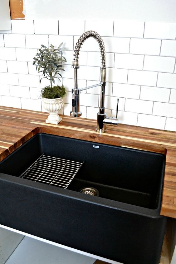 Blanco Silgranit IKON black farmhouse sink