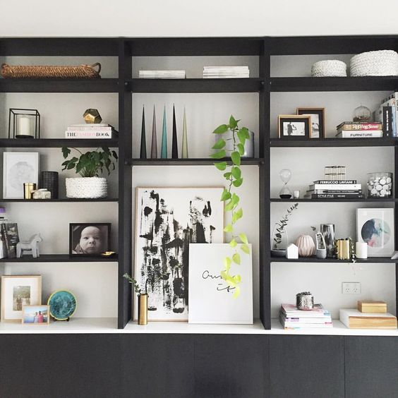 Black bookcase