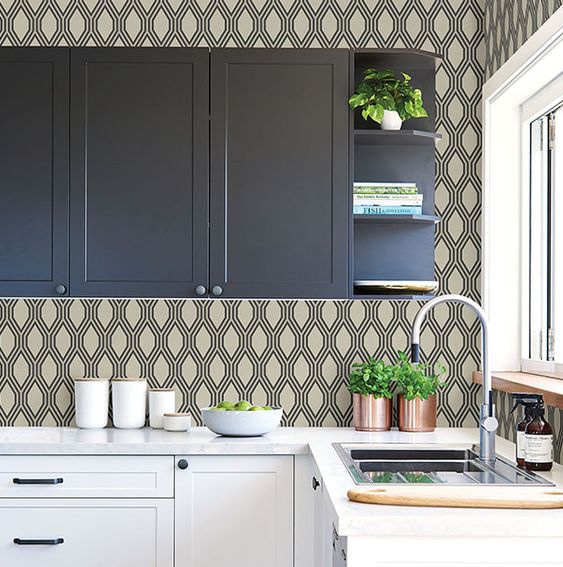 How to Use Kitchen Wallpaper to Update Your Kitchen | Decorated Life