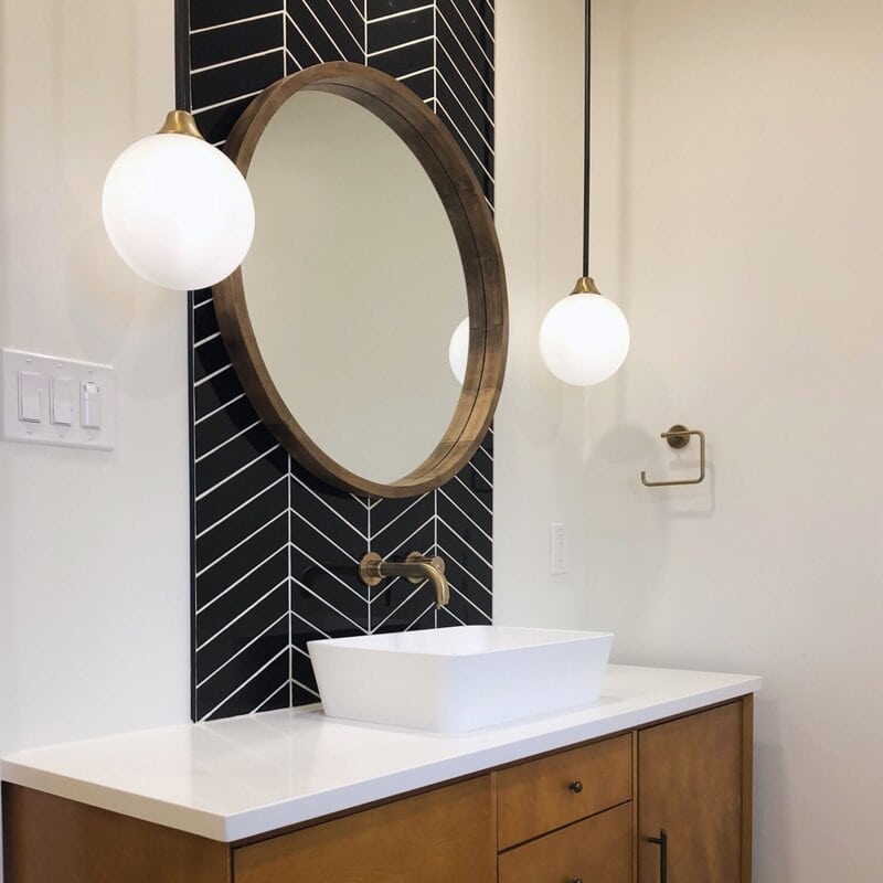 20 Mid Century Modern Bathroom Ideas - Mid Century Modern Bathroom Ceiling Light