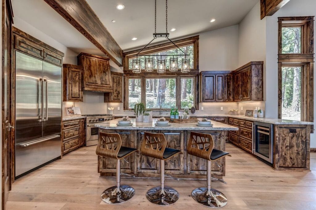 rustic painted kitchen cabinets