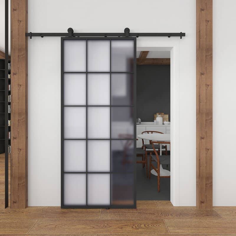 Glass Pane Barn Door