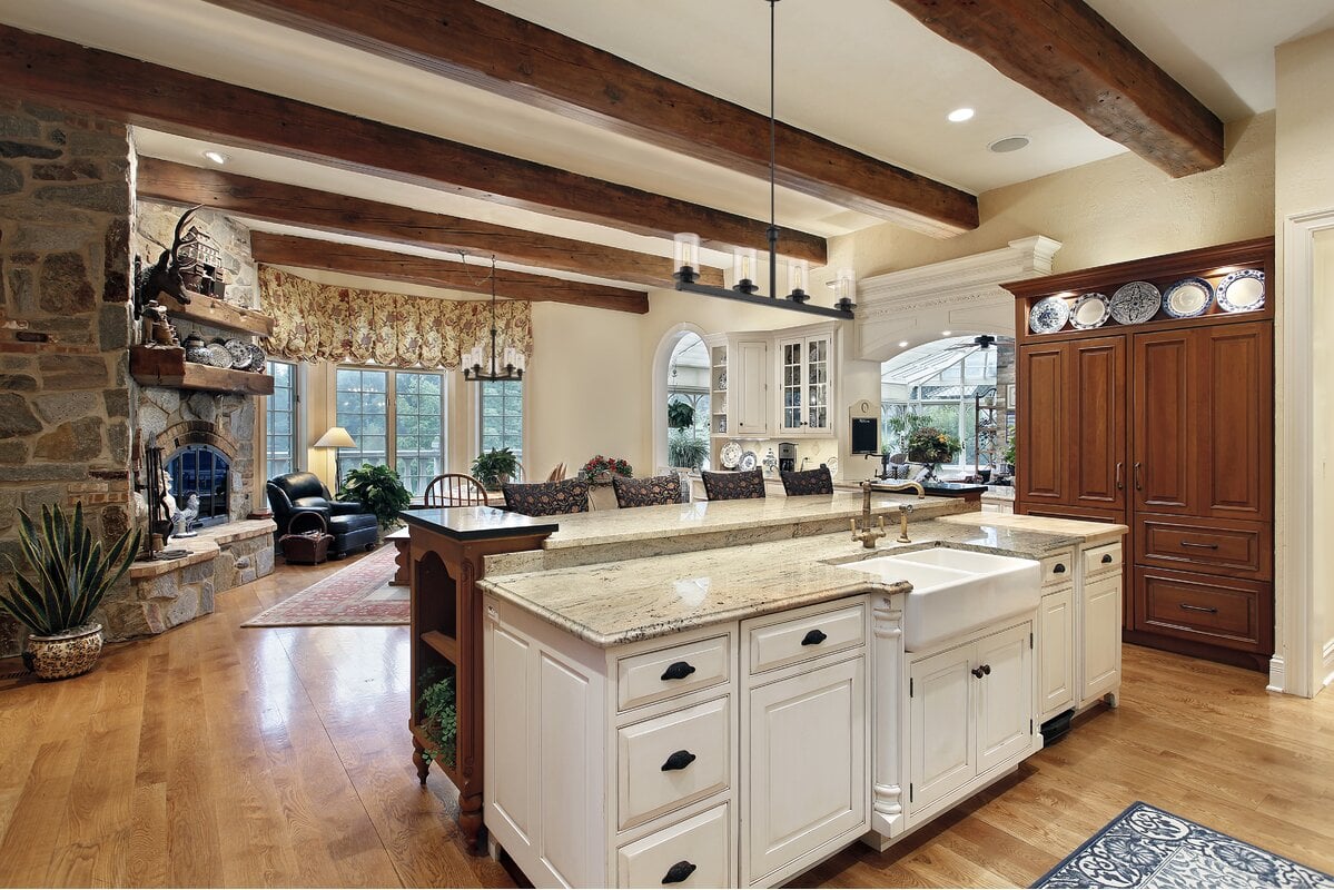 rustic painted kitchen cabinets