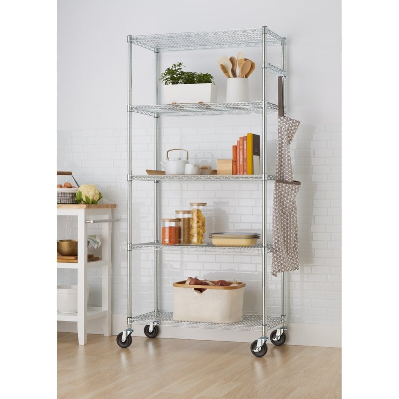 Use Rolling Shelves For Regularly Used Kitchen Tools