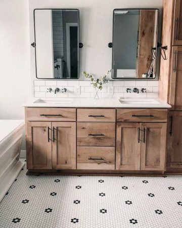 Charming Penny Tile Bathroom Floor Ideas for a Vintage Feel