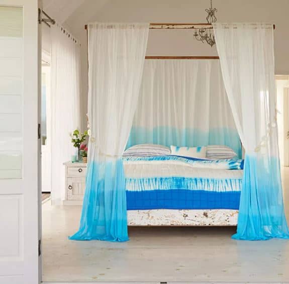 Add a Beachy Dyed Canopy to the Bed