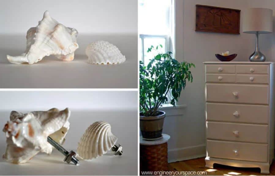 Make Your Own Seashell Dresser Knobs