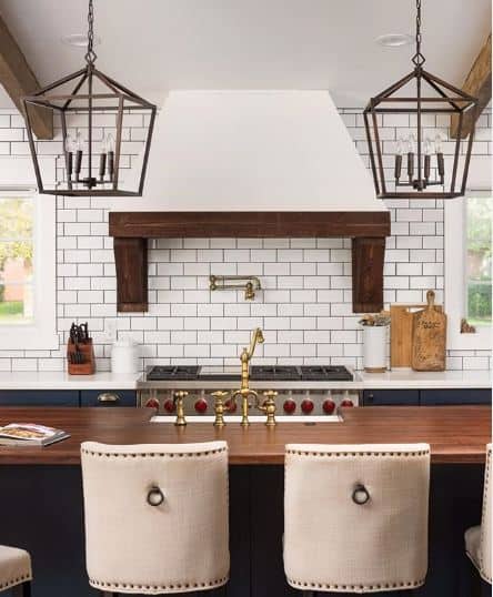 A Brick and Wood Backsplash