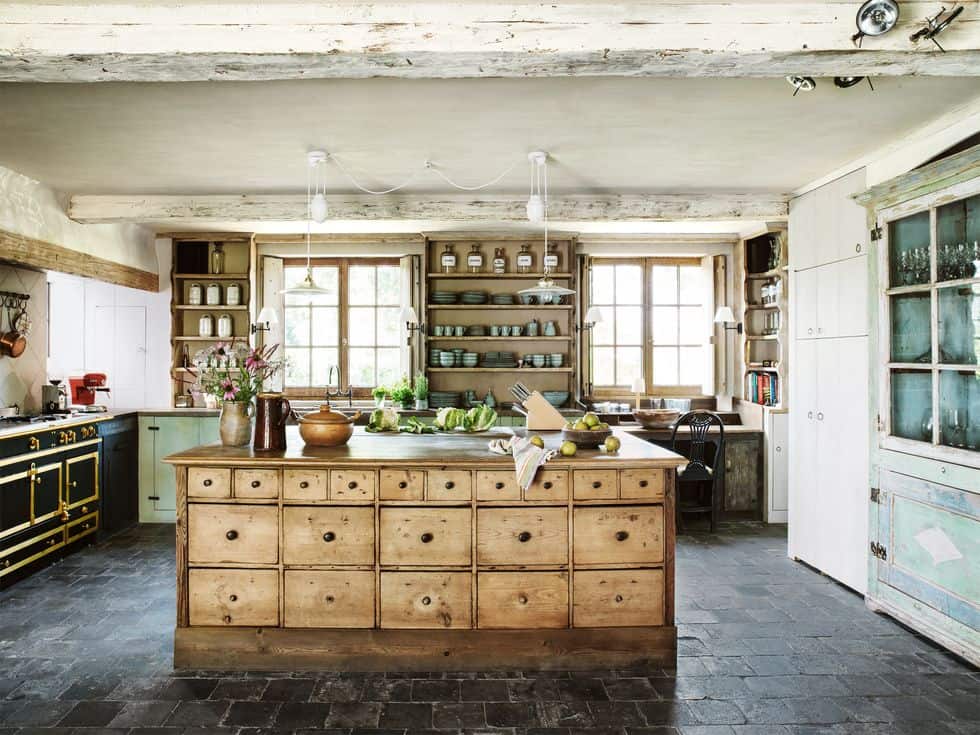 An Antique Kitchen Island