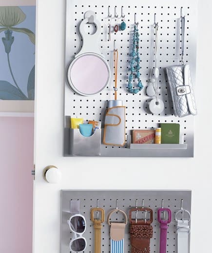 Organize Accessories on the Back of the Door