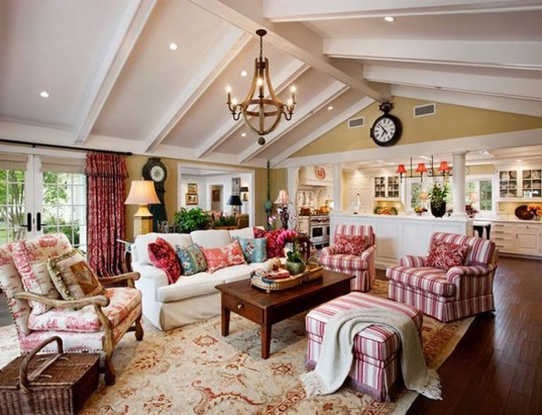 A Festive French Country Living Room