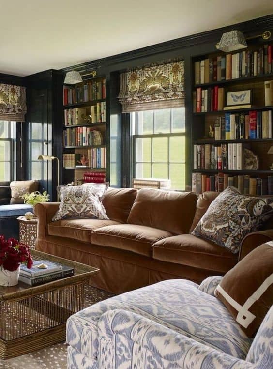 A Bookworms’ French Country Living Room