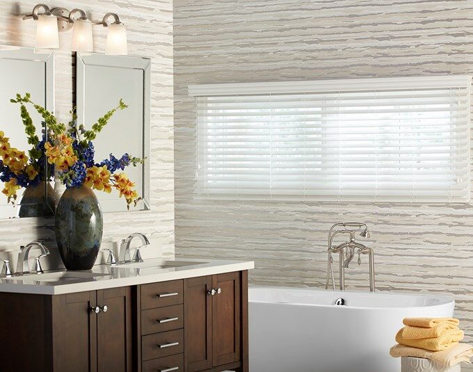 Install Faux Wood Blinds for a More Simple Look