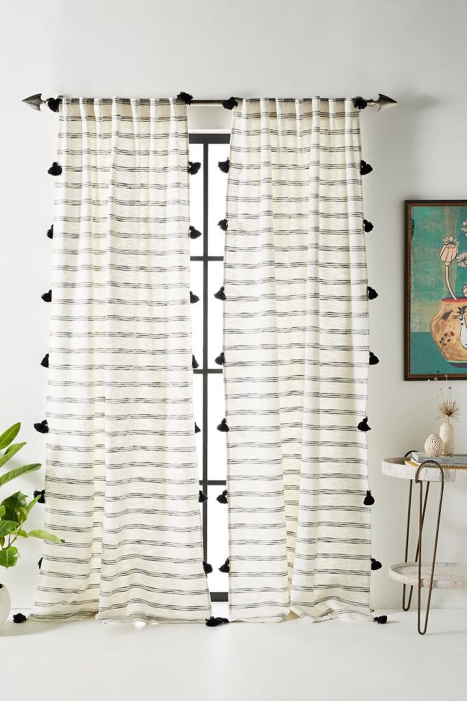 Add Boho Flair With a Tasseled Curtain