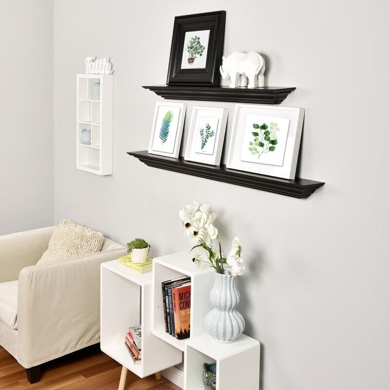 Look for High End Floating Shelves With Molding