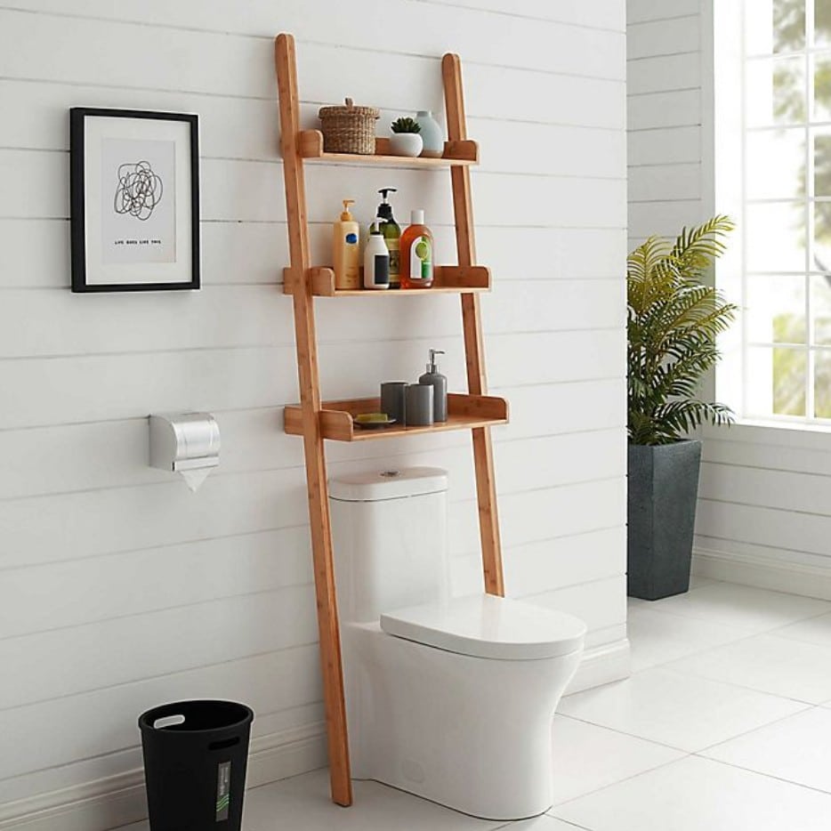 Bed Bath And Beyond Towel Shelf : Wall Shelves In Bamboo Bed Bath