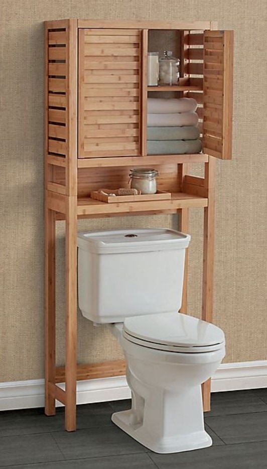 25 Over The Toilet Storage Ideas In 2021, Bed Bath And Beyond Bathroom Wall Shelves