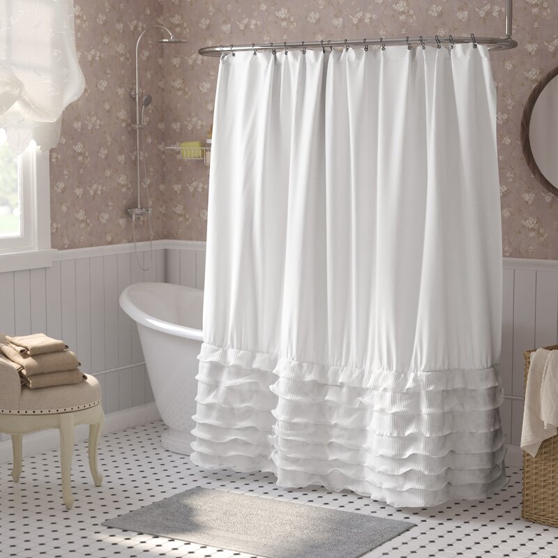 Lafleur Solid Color Single Shower Curtain